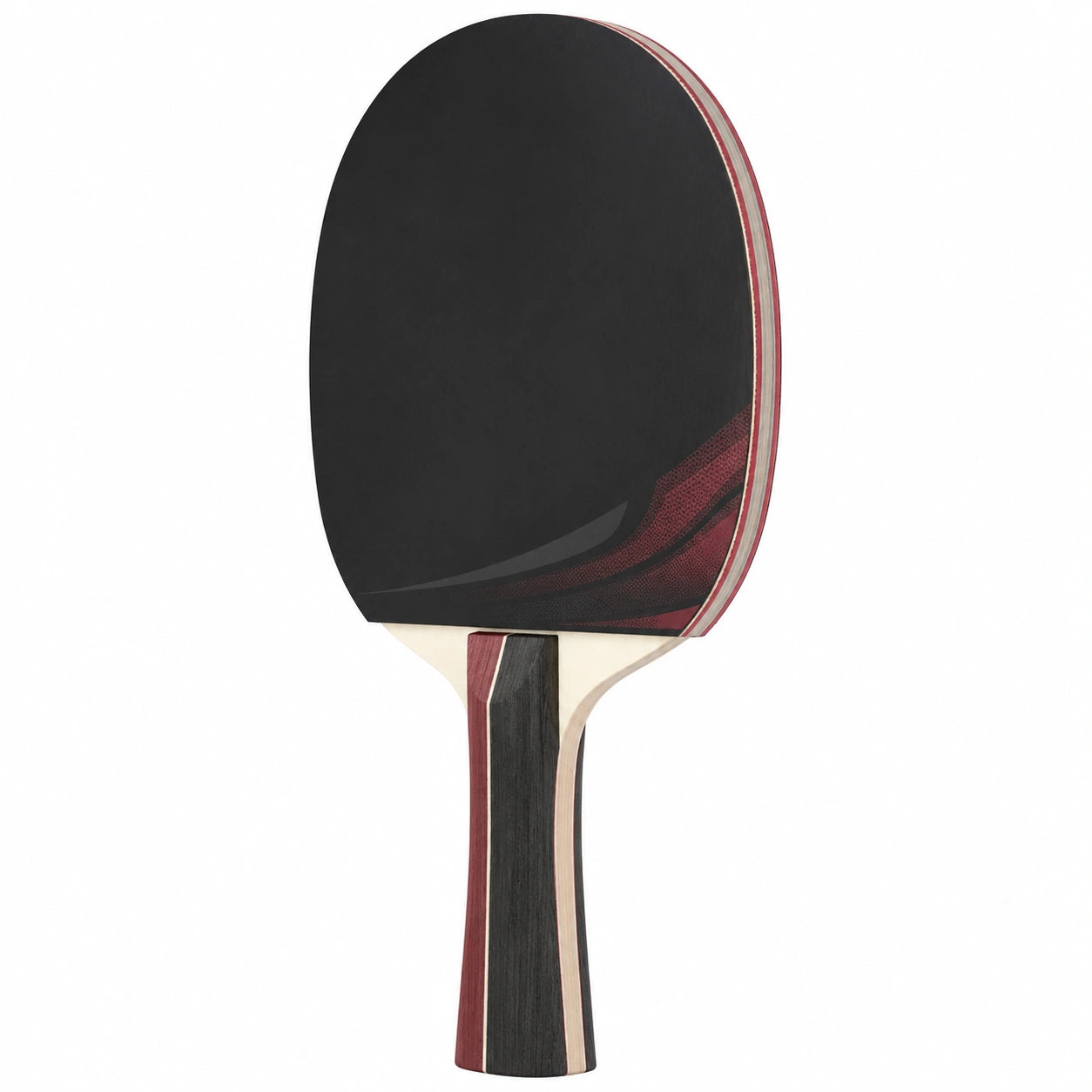 Raqueta de Tenis de Mesa Negra con Superficie Multicapa