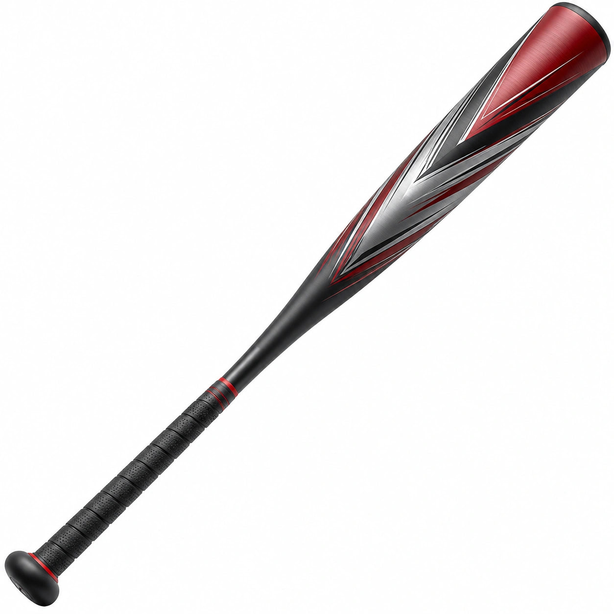 Bate de béisbol de aluminio rojo y negro para adultos