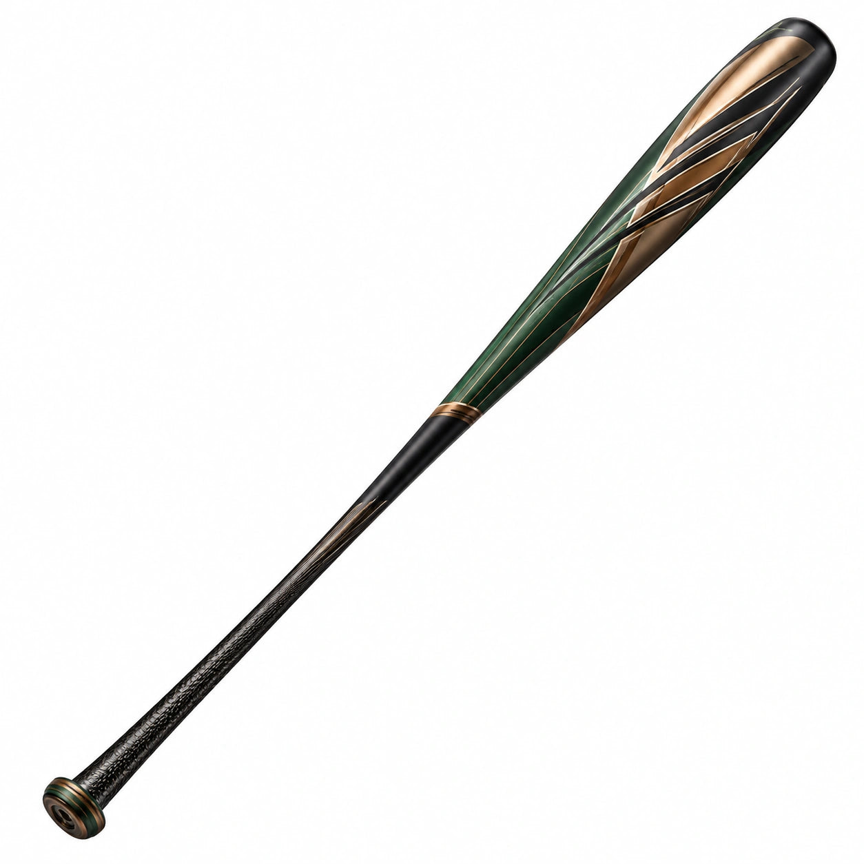 Bate de Béisbol 32 Pulgadas Verde y Dorado