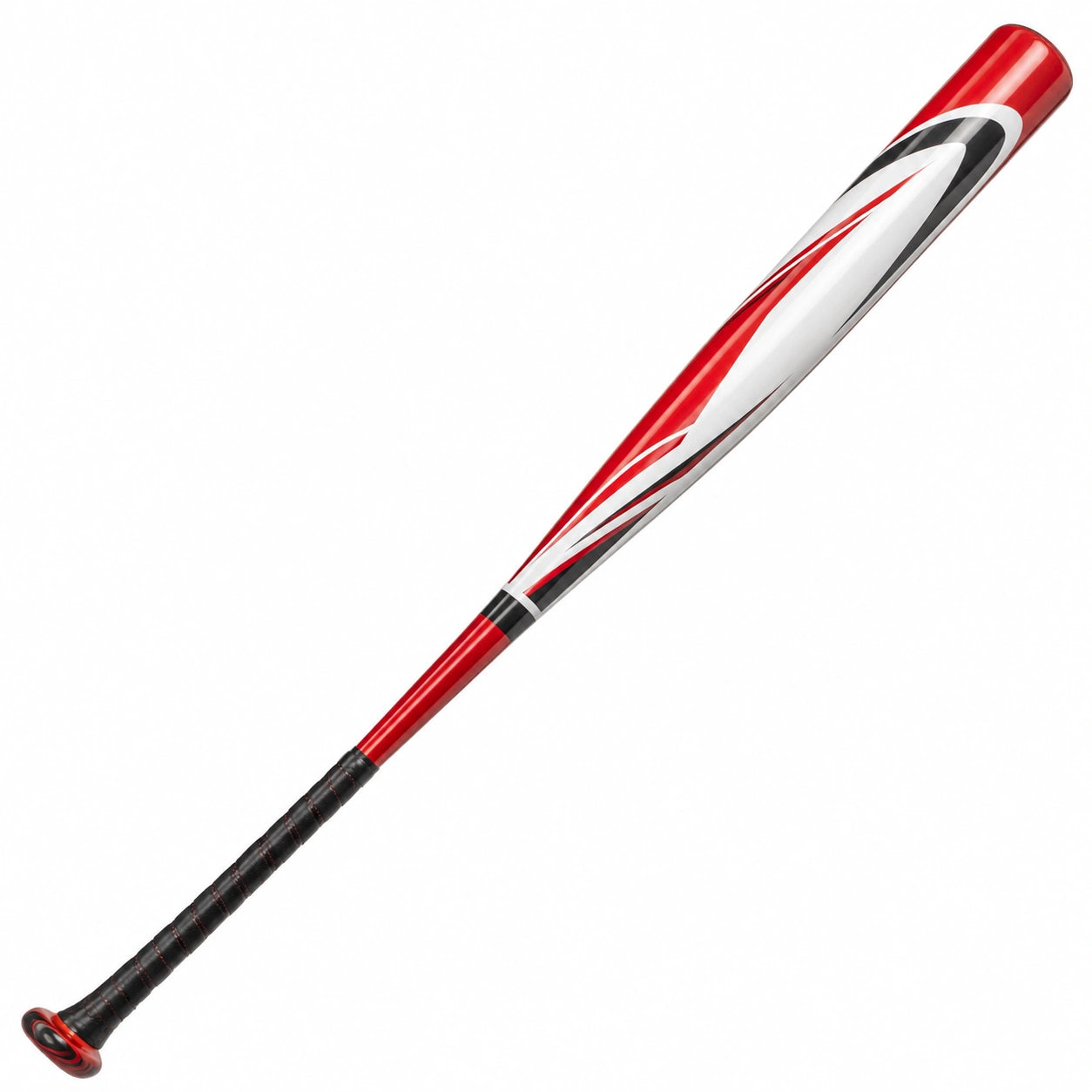 Bate de béisbol rojo y blanco para adultos