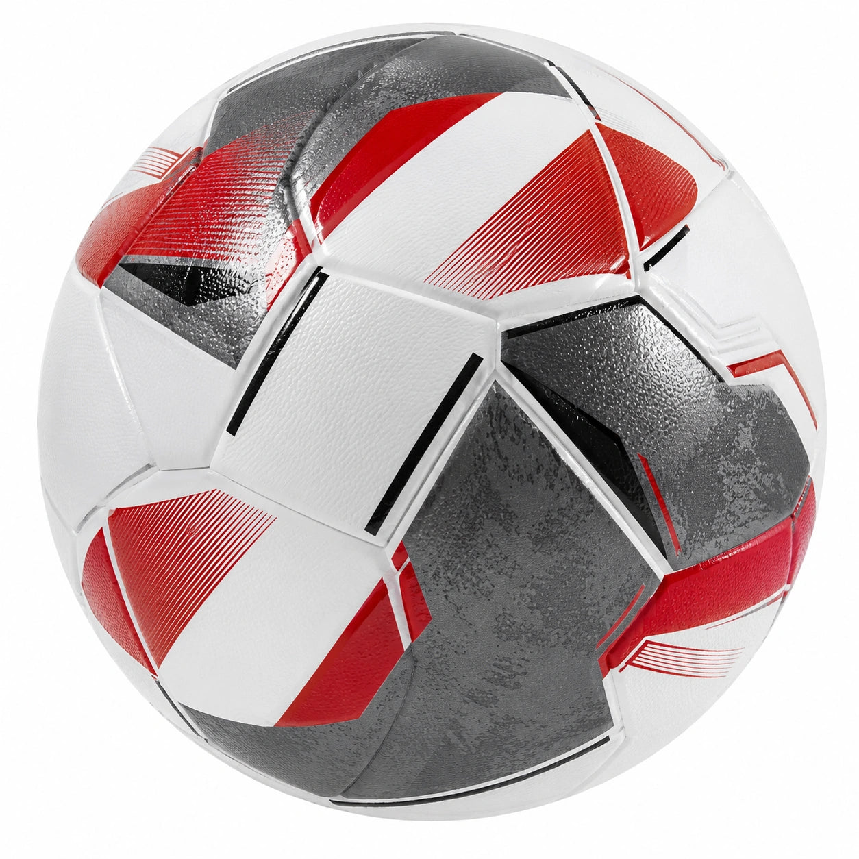 Balón de Fútbol Talla 5 Rojo, Blanco y Gris