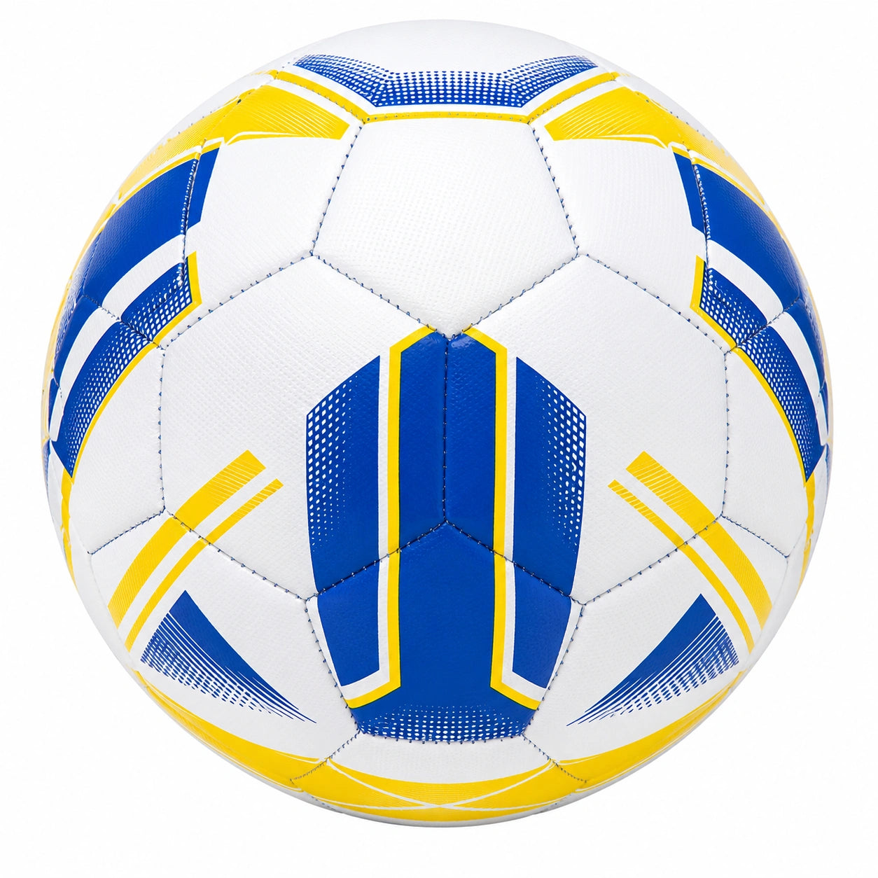 Balón de Fútbol Talla 5 Blanco Azul y Amarillo