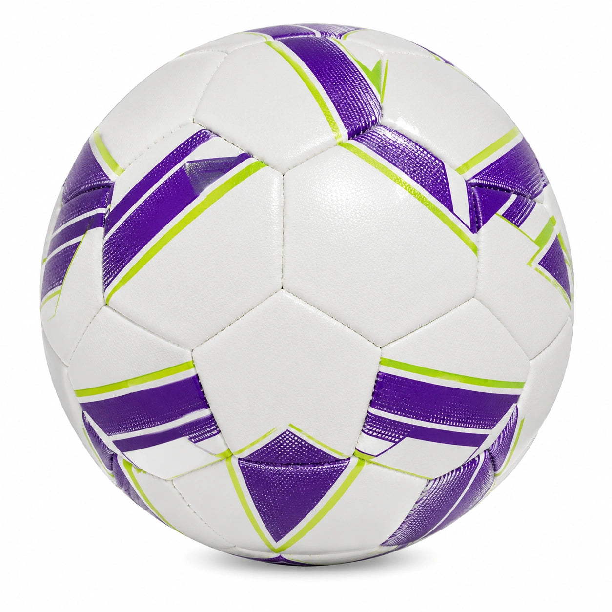 Balón de Fútbol Blanco y Púrpura Tamaño 5