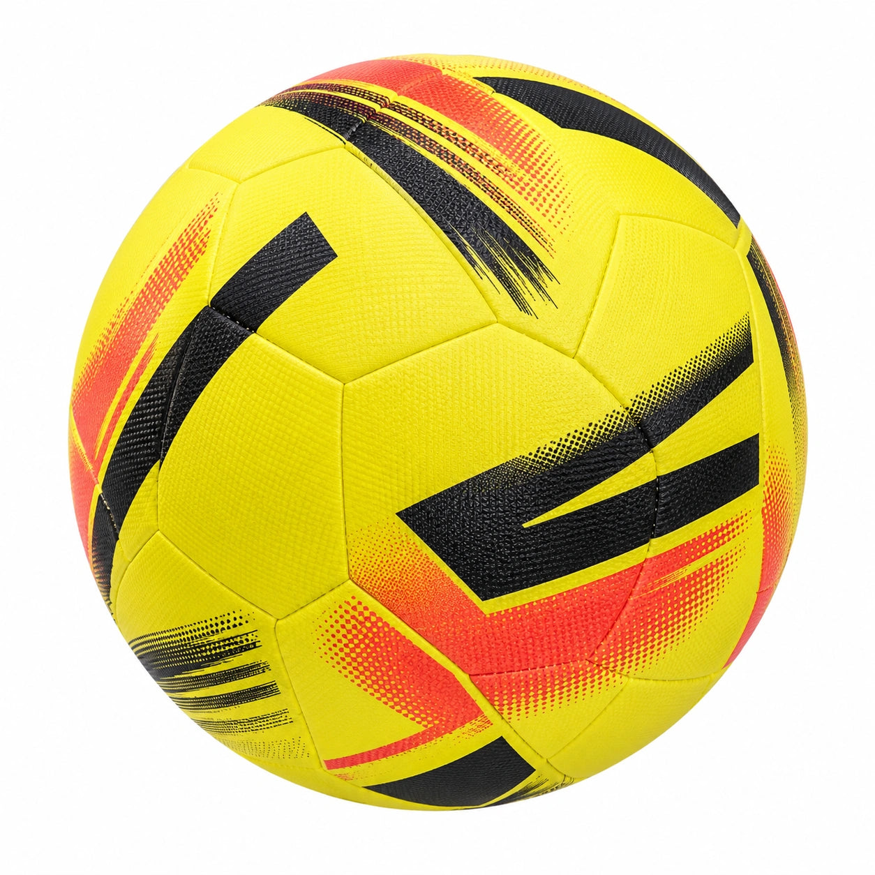 Balón de fútbol tamaño 5 amarillo con diseño de gráficos