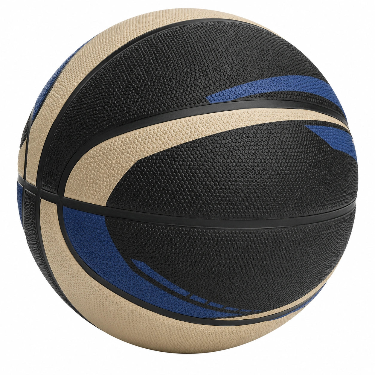 Balón de Baloncesto Exterior Negro/Beige/Azul