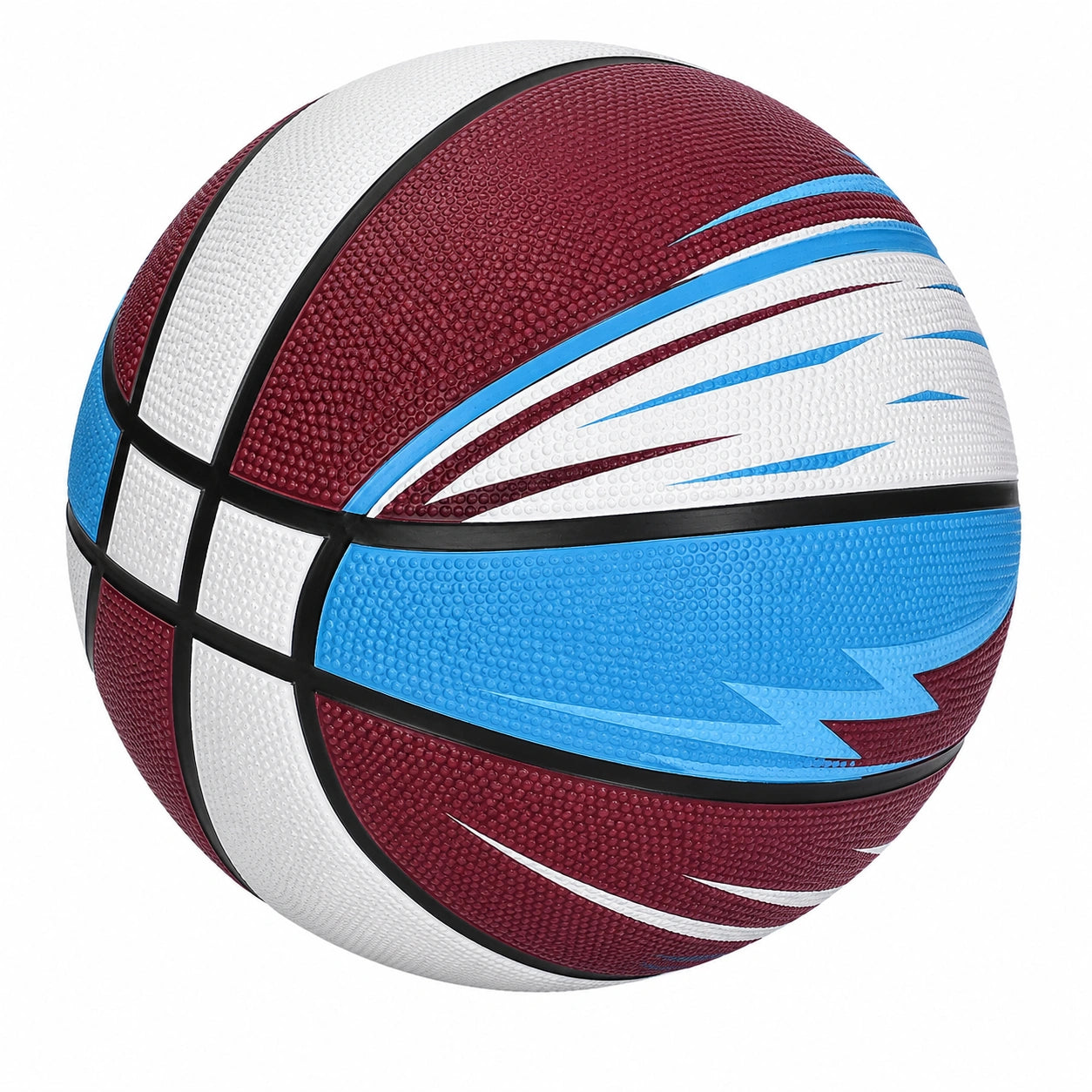 Balón de Baloncesto Rojo Azul Blanco Diseño Deportivo Talla 7