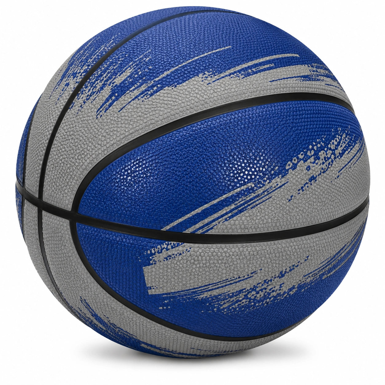 Balón de baloncesto azul y gris resistente para interiores y exteriores