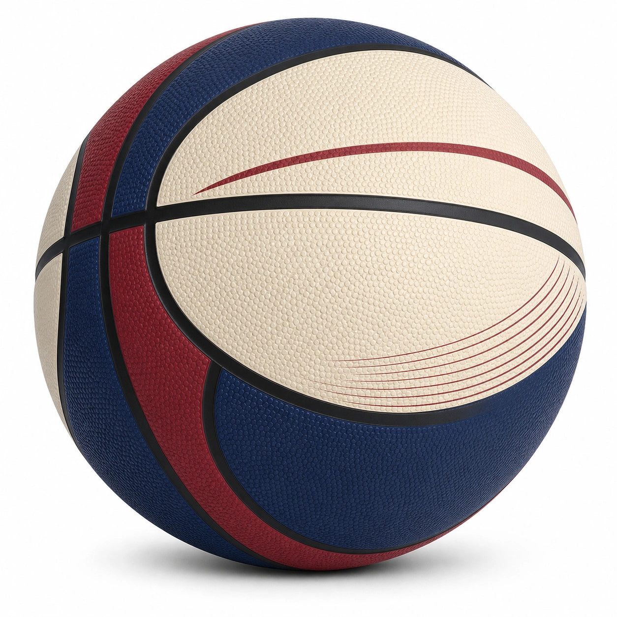 Balón de baloncesto multicolor tamaño 7 azul/rojo/beige