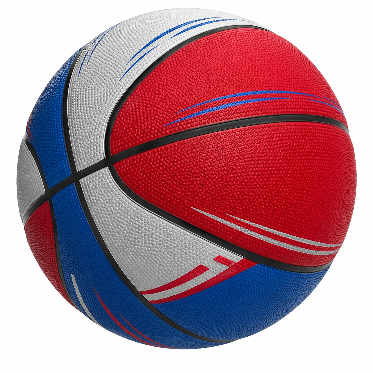 Balón de baloncesto tricolor para interiores y exteriores