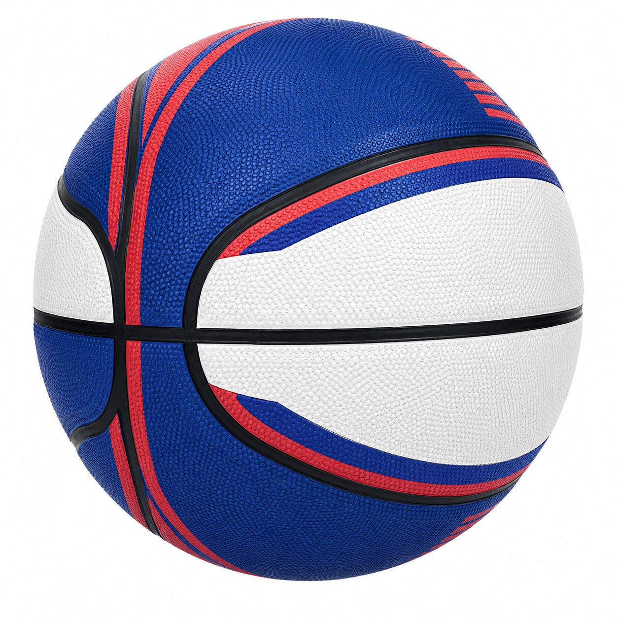 Balón de baloncesto tamaño 7 azul, rojo y blanco para exterior e interior