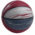 Balón de baloncesto para exterior rojo, azul y gris