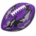 Balón de fútbol americano camuflaje púrpura y negro