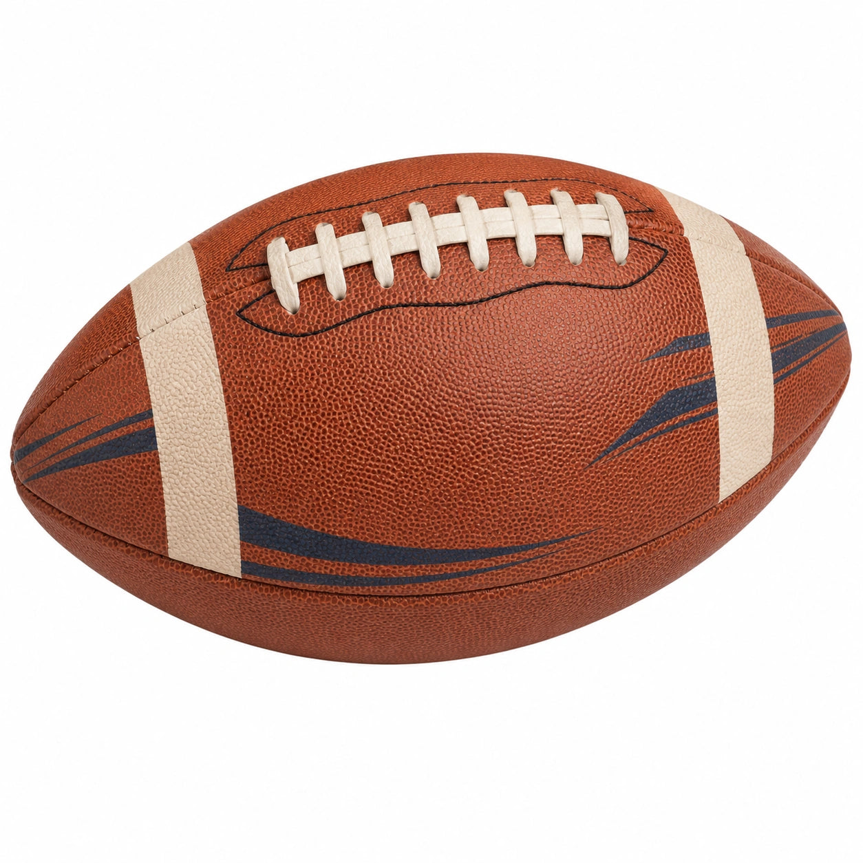 Balón de fútbol americano marrón con costuras reforzadas