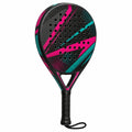 Pala de Pádel Negra con Detalles en Rosa y Verde