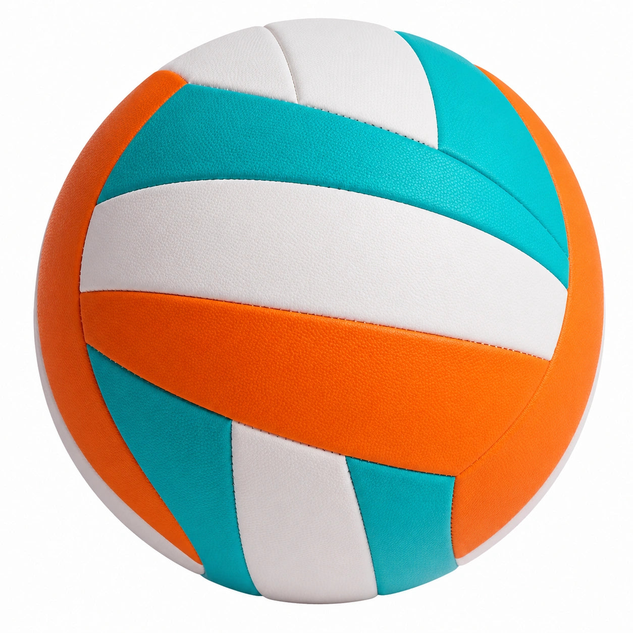Balón de Voleibol Blanco, Naranja y Turquesa para Interiores y Exteriores