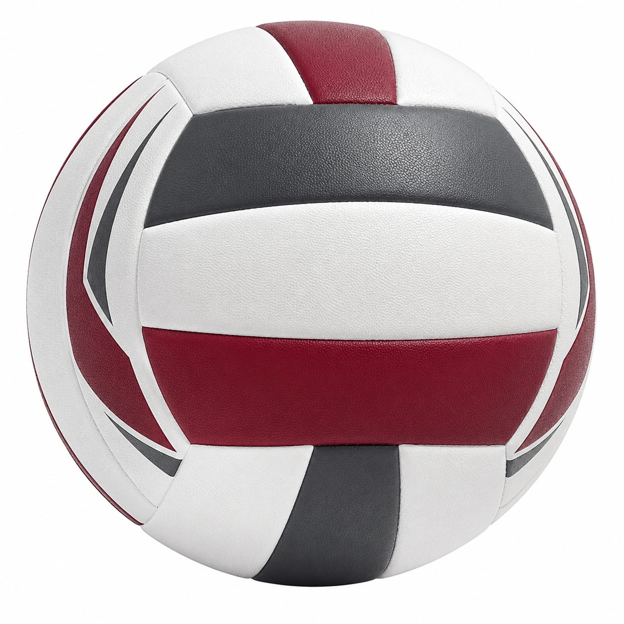Balón de voleibol blanco/rojo/gris con paneles cosidos