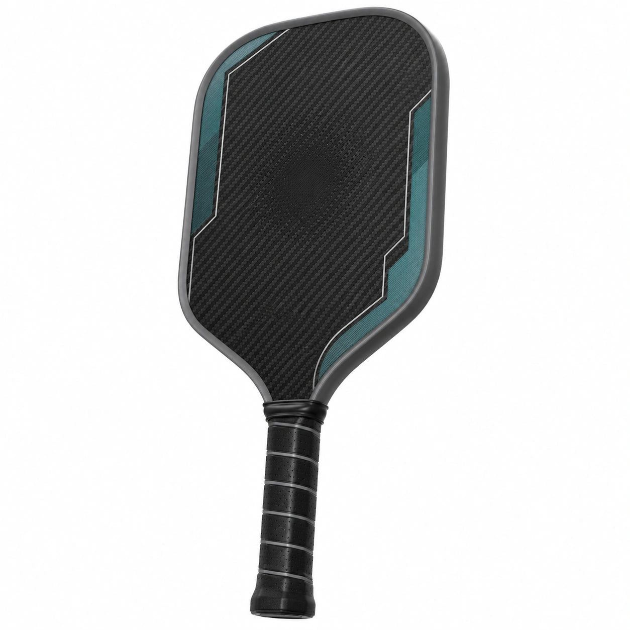 Pala de Pickleball Negro y Verde de Fibra de Carbono