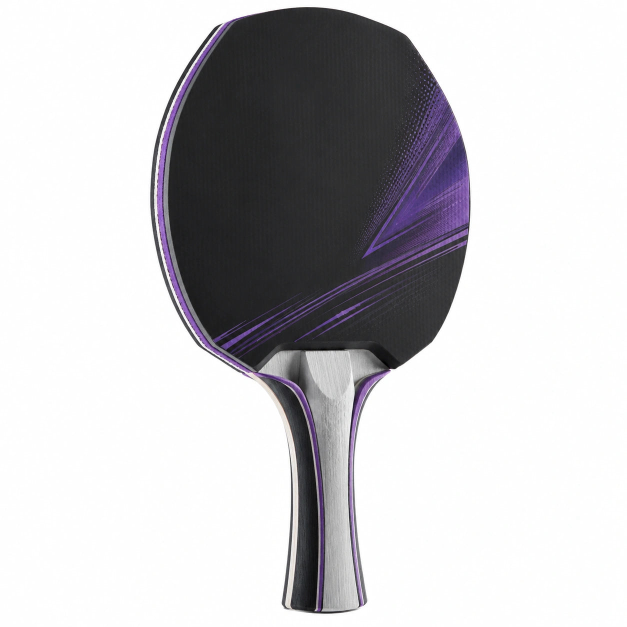 Pala de ping pong profesional negra y púrpura