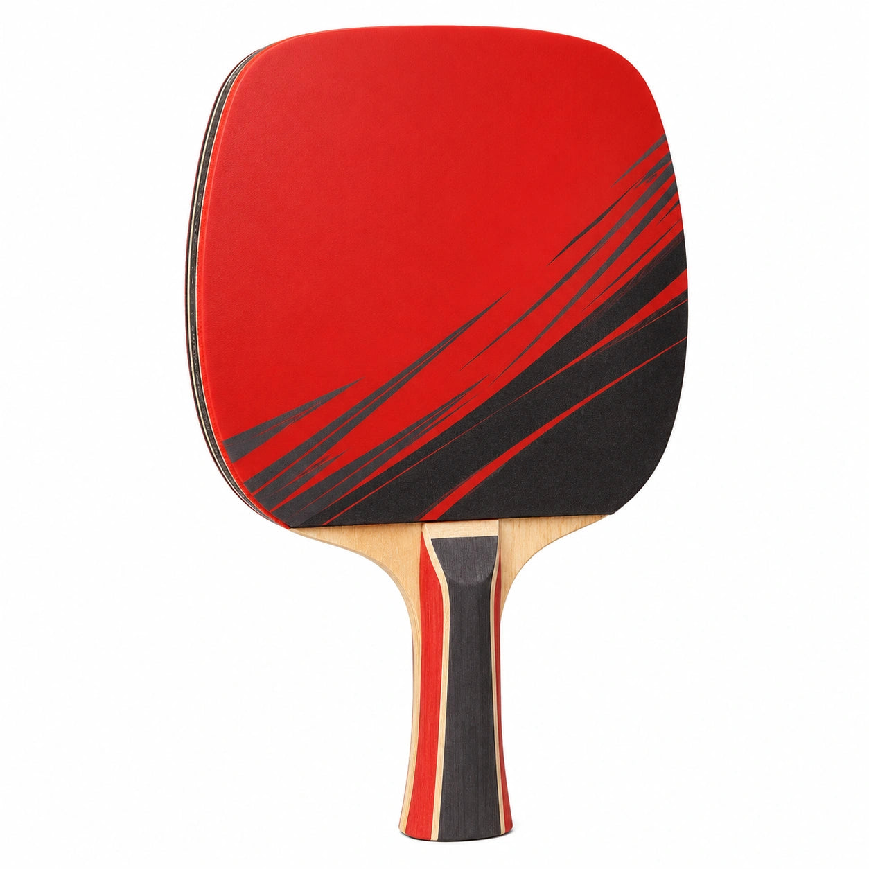 Raqueta de Ping Pong Profesional Roja y Negra