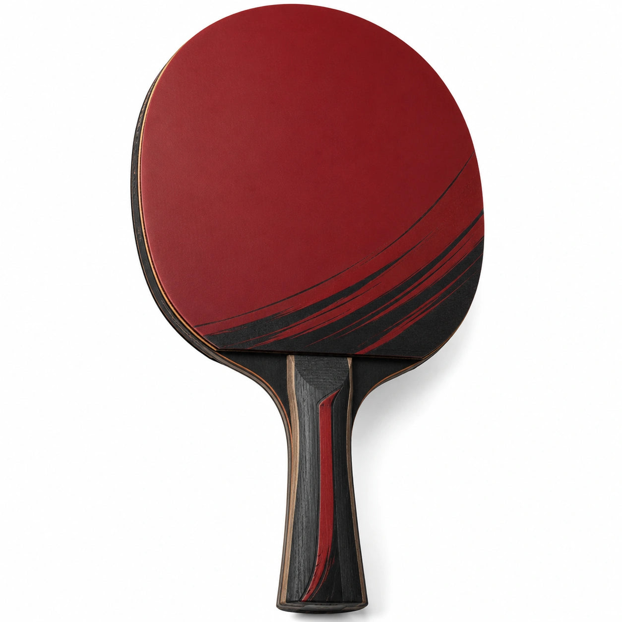 Pala de Ping Pong Profesional Roja con Mango Ergonómico