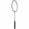 Raqueta de bádminton ligera negro y morado 90g