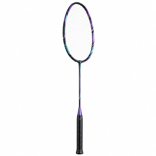 Raqueta de bádminton ligera negro y morado 90g