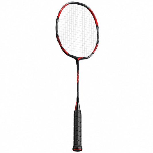 Raqueta de Bádminton Aerodinámica Roja y Negra